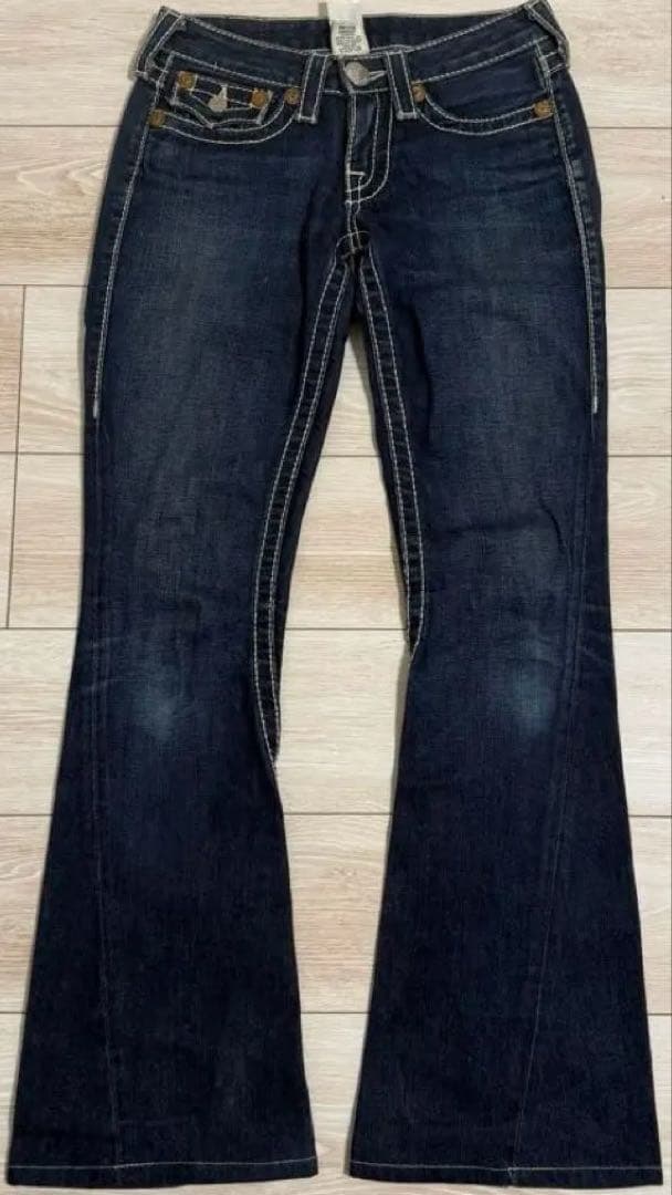 USA製 True Religion LAINBOW JOEY フレア白ステッチ