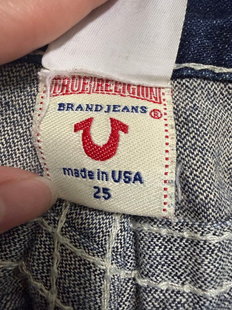 USA製 True Religion LAINBOW JOEY フレア白ステッチ