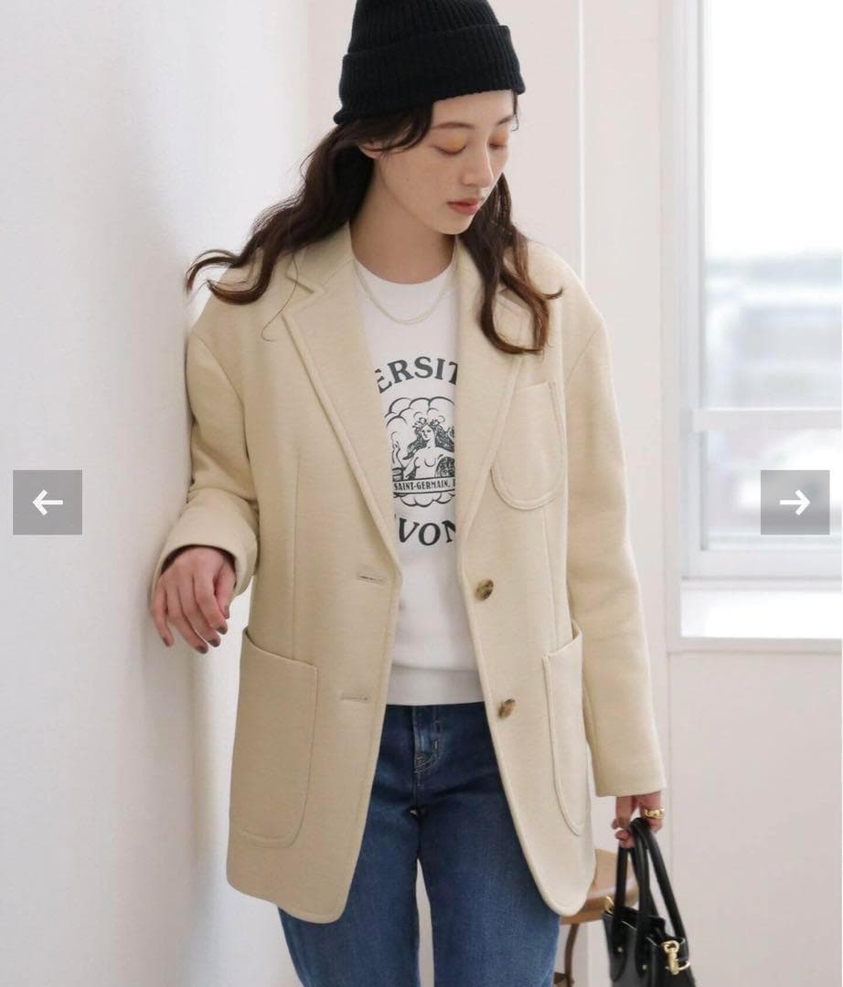 【スピックアンドスパン】トリプルクロスビッグジャケット 36 新品 タグ付き