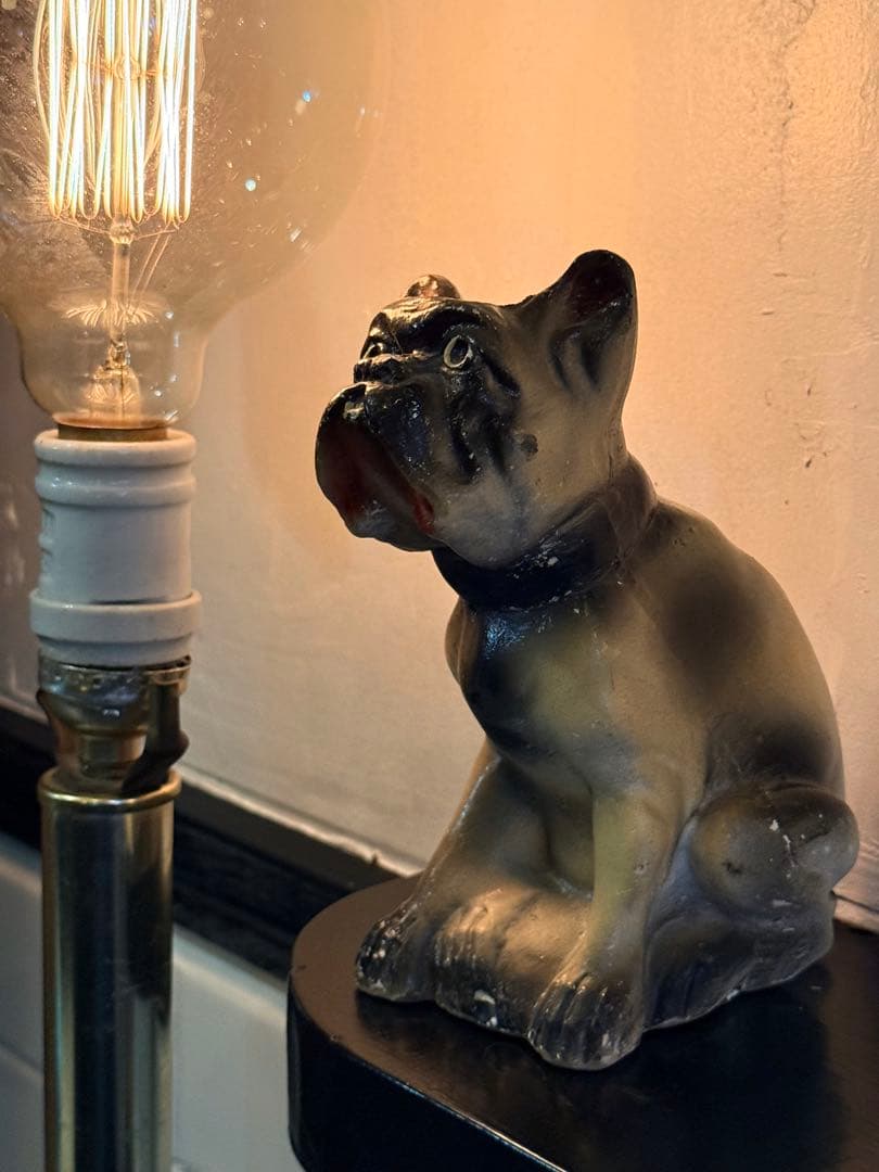 アンティーク雑貨 Vintage Chalkware Bulldog