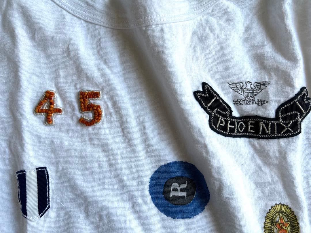 45R プリント刺繍ワッペン　Tシャツ