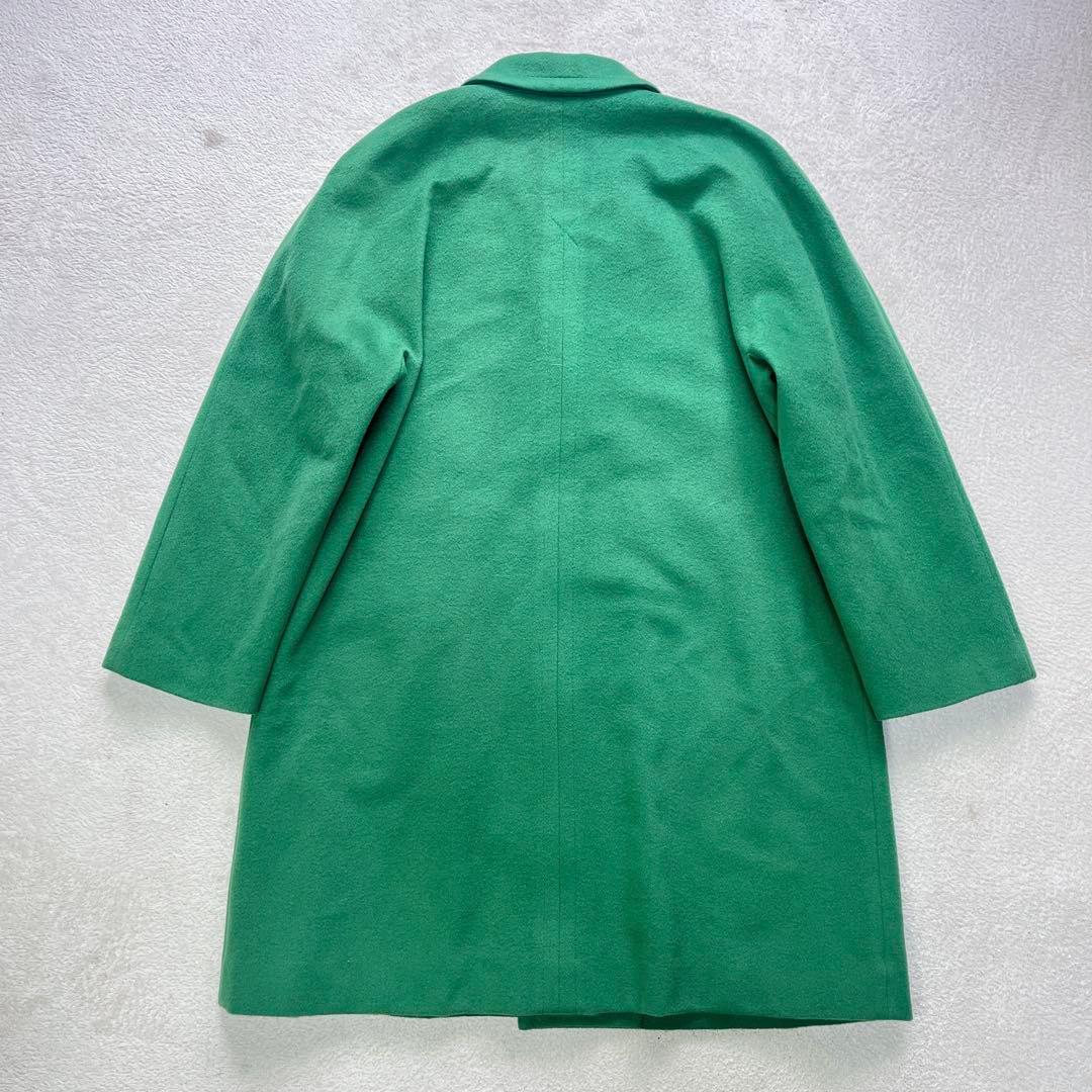 HERNO ヘルノ カシミヤ 100% 裏地 総柄 緑 ロングコート 2XL