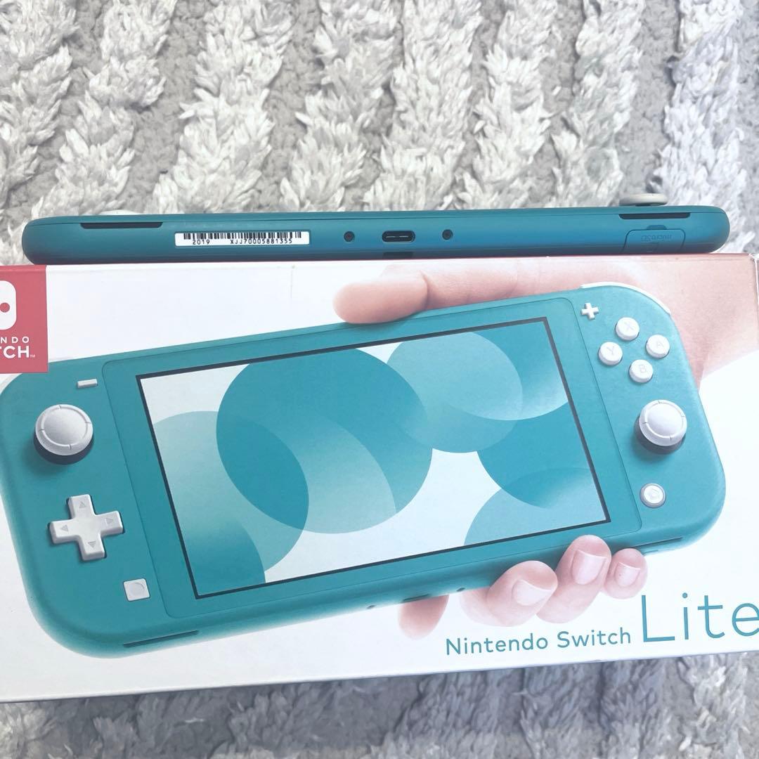 【美品】Nintendo Switch Lite 本体 ターコイズ 充電ケーブル