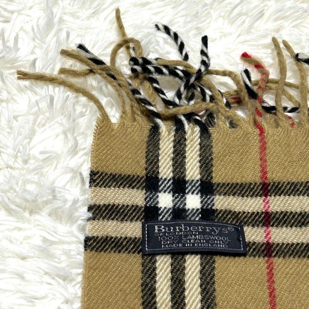 じ*ー様 【極美品✨】バーバリー マフラー ノバチェック ウール ベージュ フリ