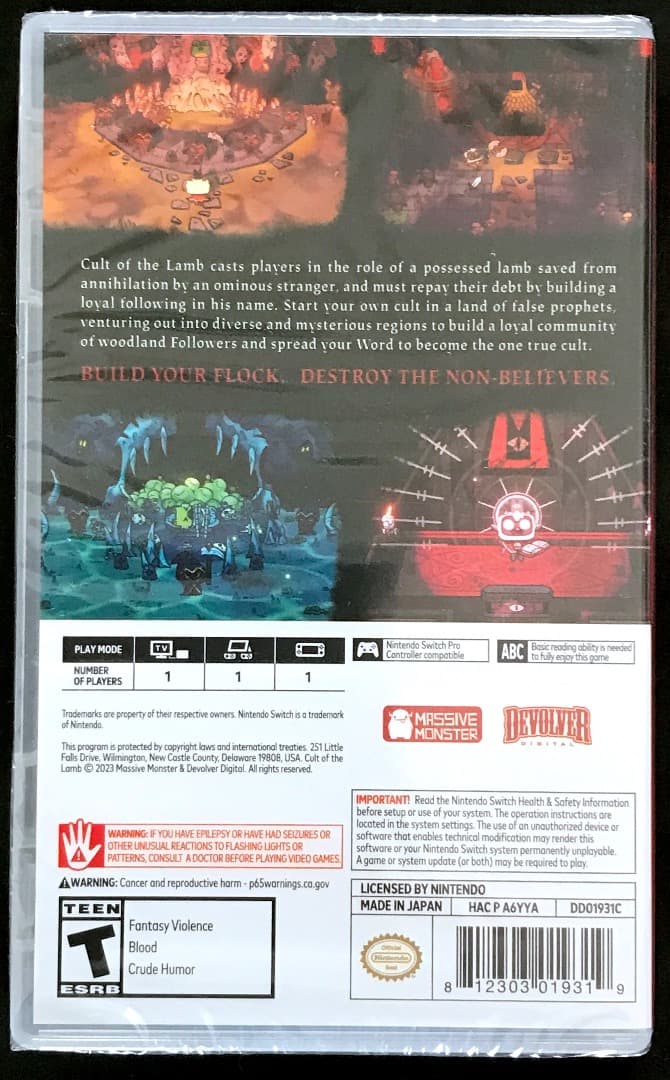 カルトオブザラム Cult of the Lamb 北米版 switch