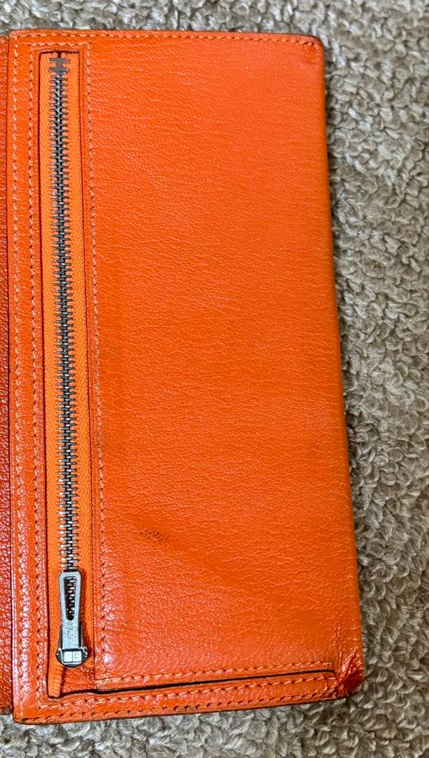 HERMES エルメス　べアン　オレンジ　　長財布