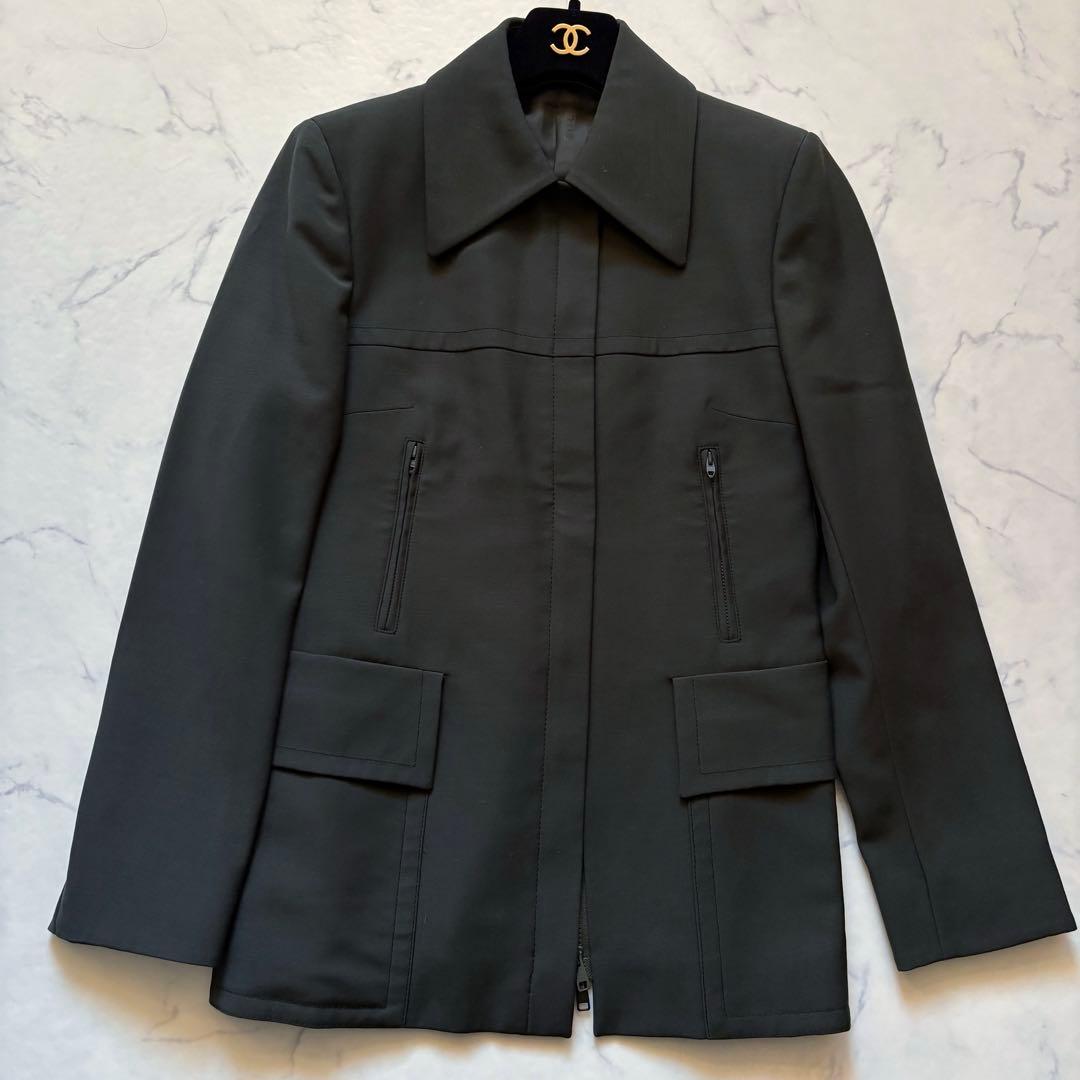 美品 GUCCI グッチ トムフォード期 ウールジャケット カーキ 比翼 42
