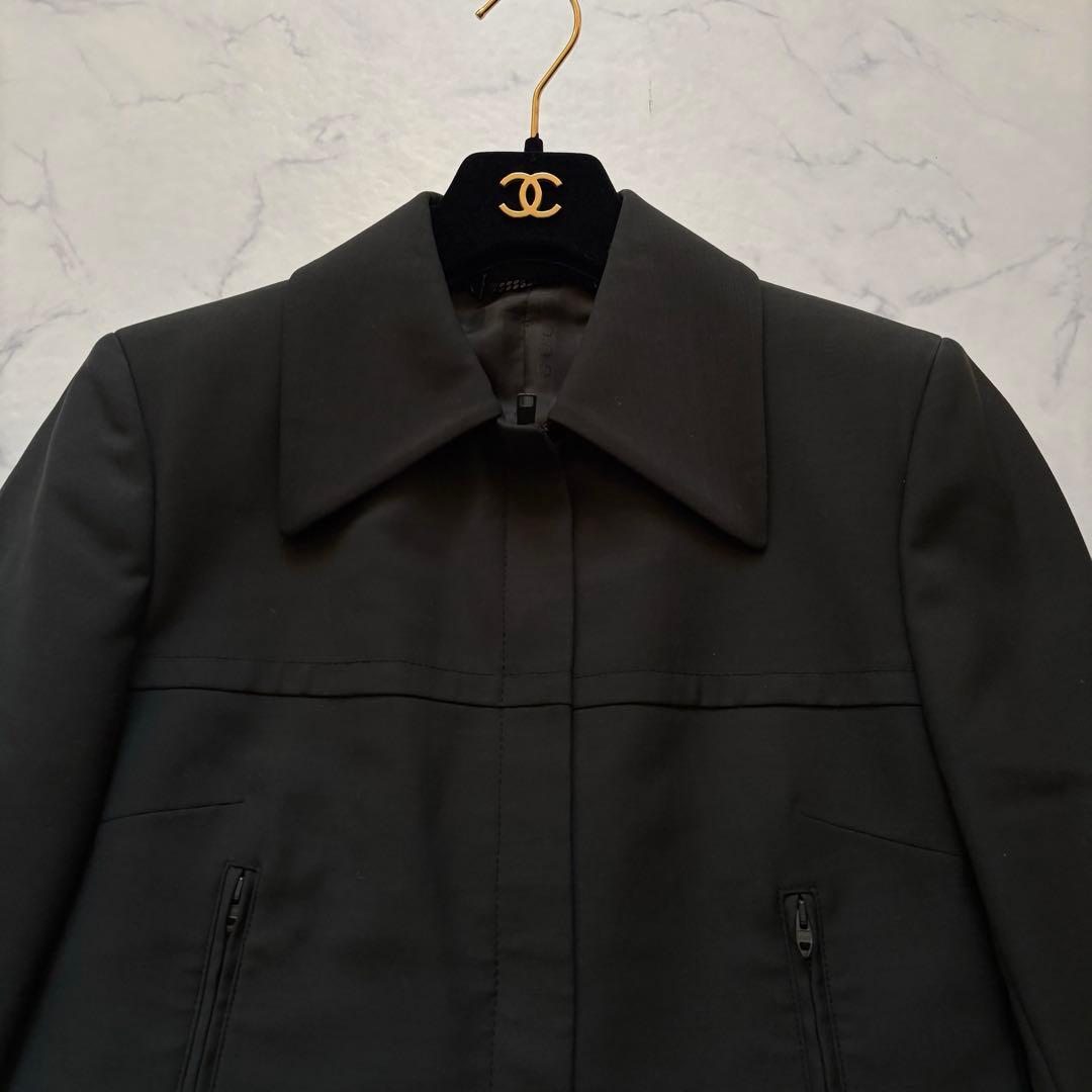 美品 GUCCI グッチ トムフォード期 ウールジャケット カーキ 比翼 42