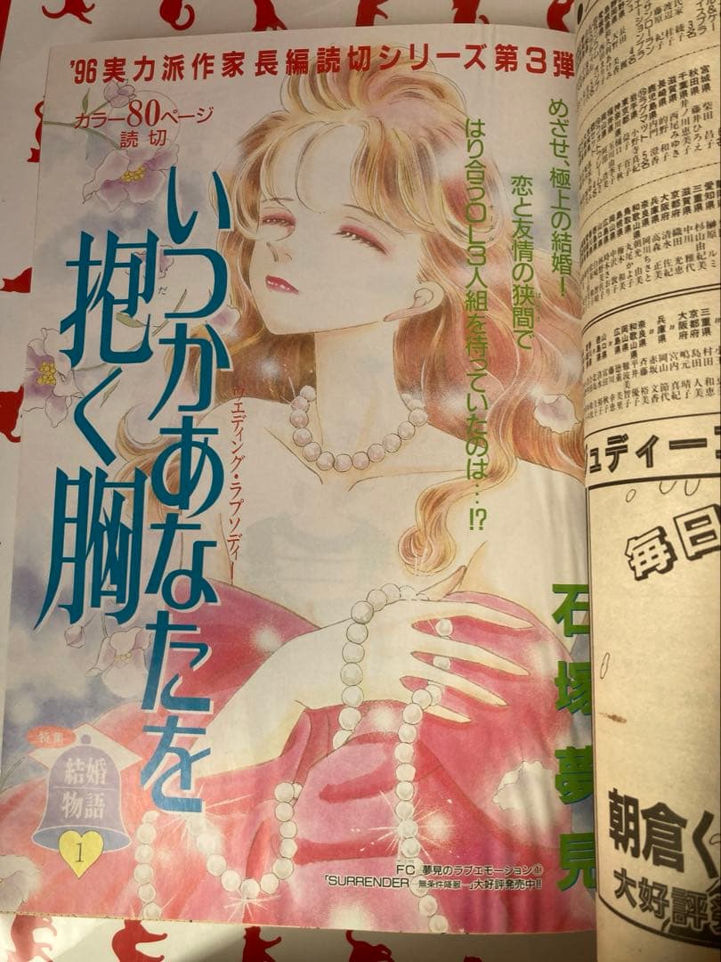 プチコミック 1996年3月号 結婚物語特集　さとうちほ花音掲載