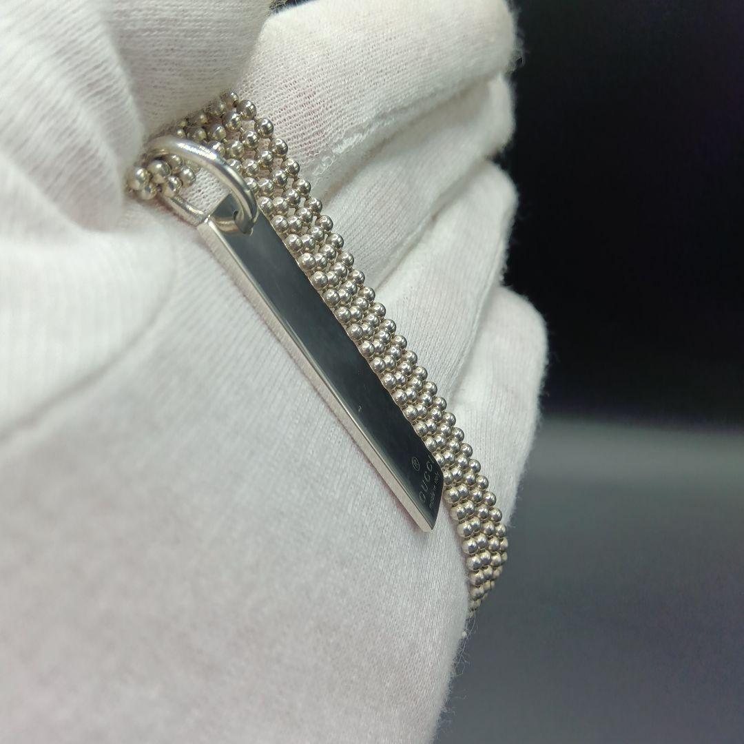 GUCCI プレート 純正ダブルチェーン ネックレス 24g SILVER925