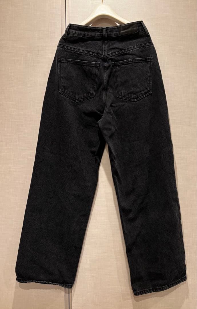 Na.e Wide Loose Jeans Black ナエ　Sロング丈
