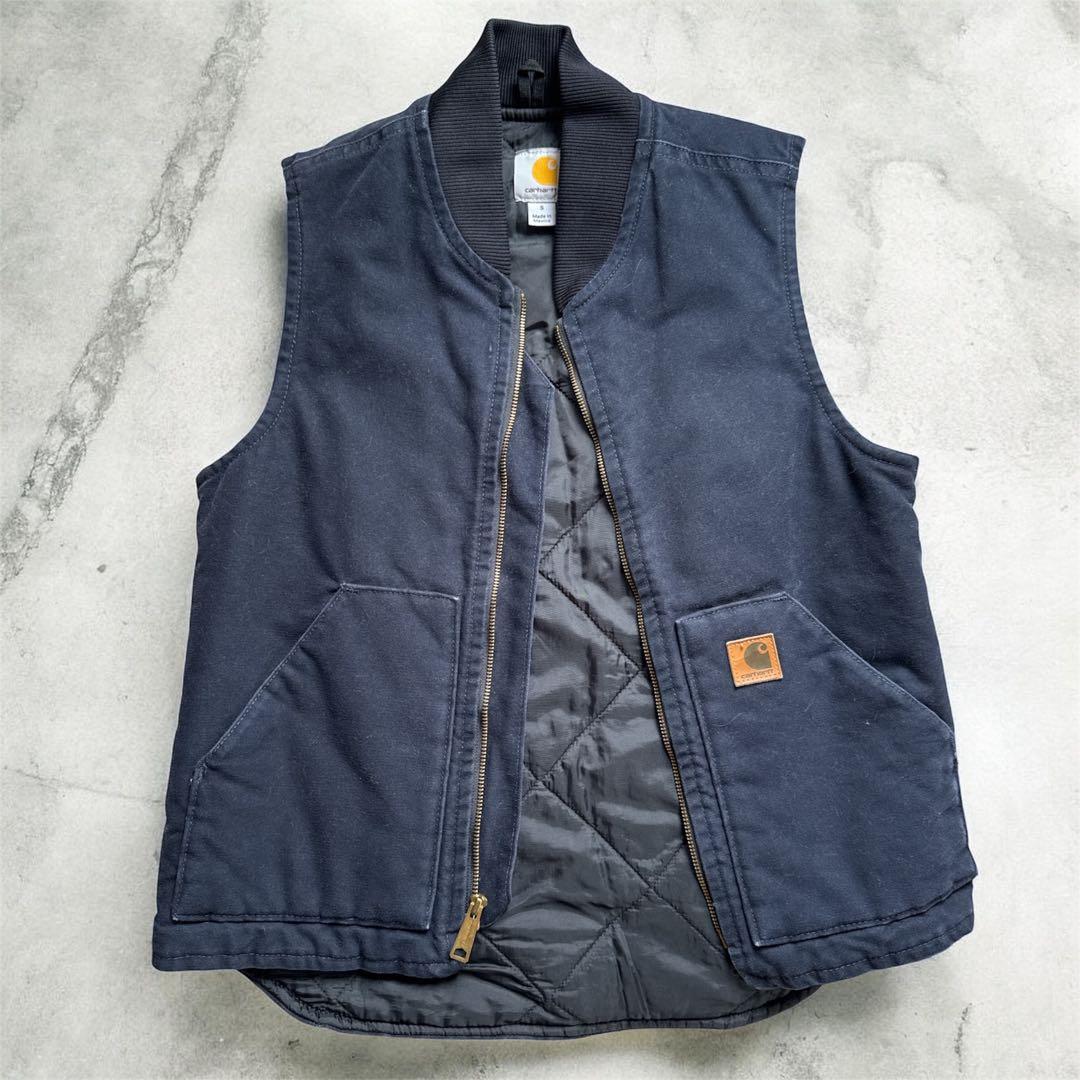 【美品！】carhartt ダックベスト ワークベスト V02 MDT サイズS