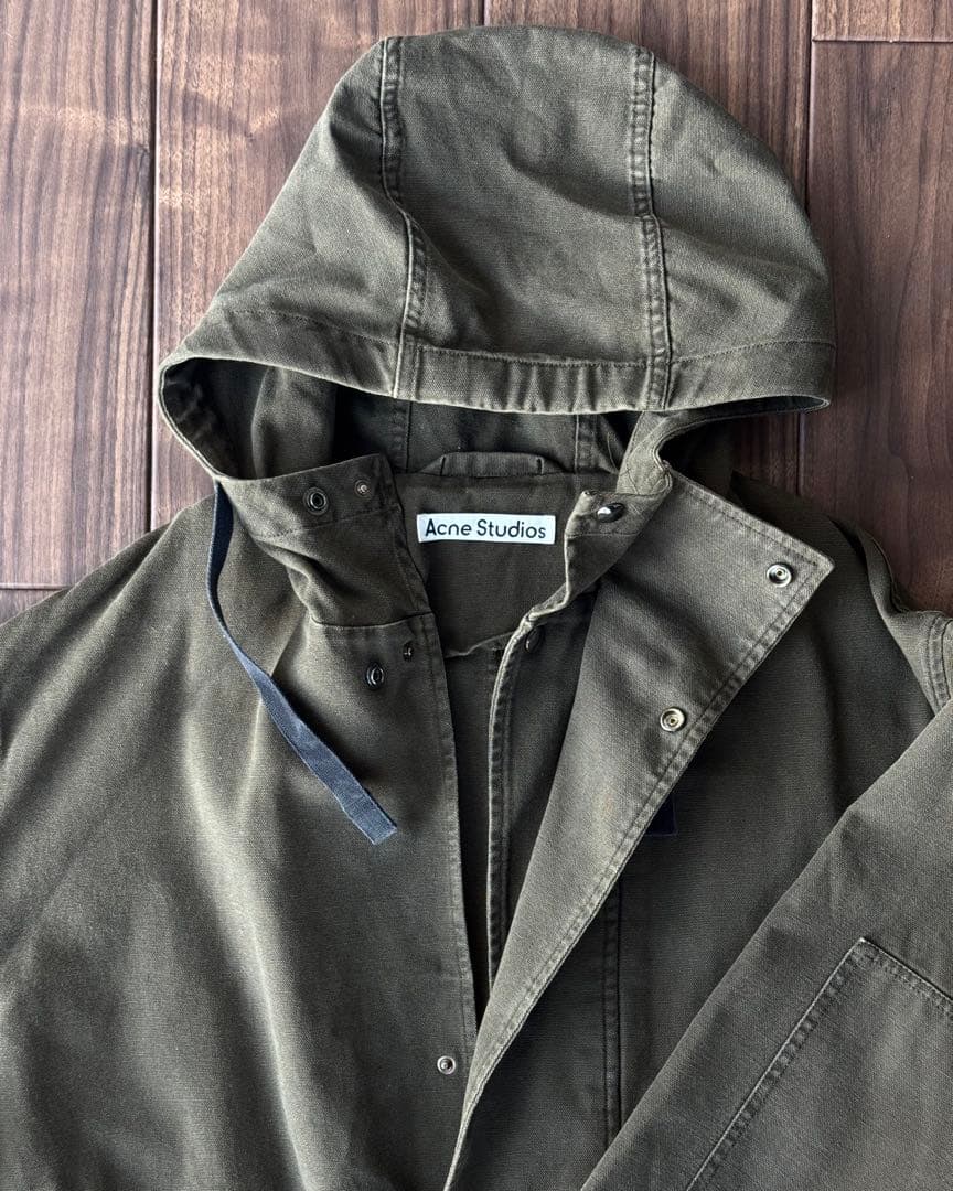【Acne Studios】フーデッドモッズコート / オリーブ