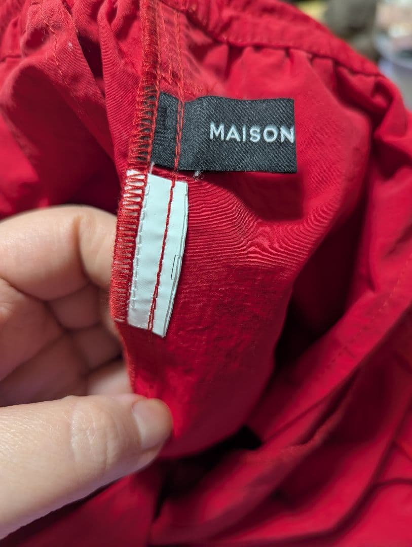 MAISON SPECIAL ワイドパンツ 38 レッド　新品未使用