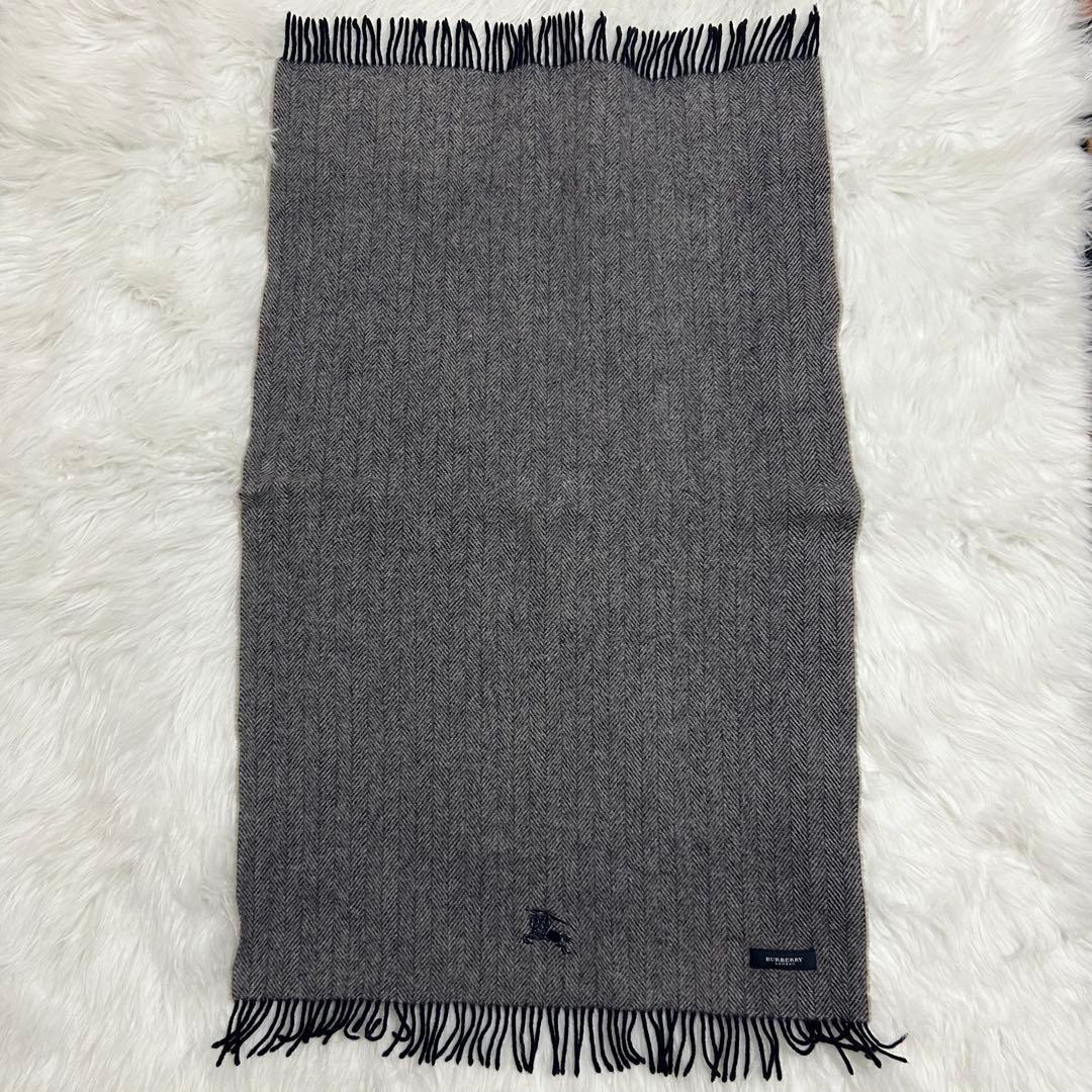 BURBERRY LONDON ウール ストール／ブランケット ヘリンボーン