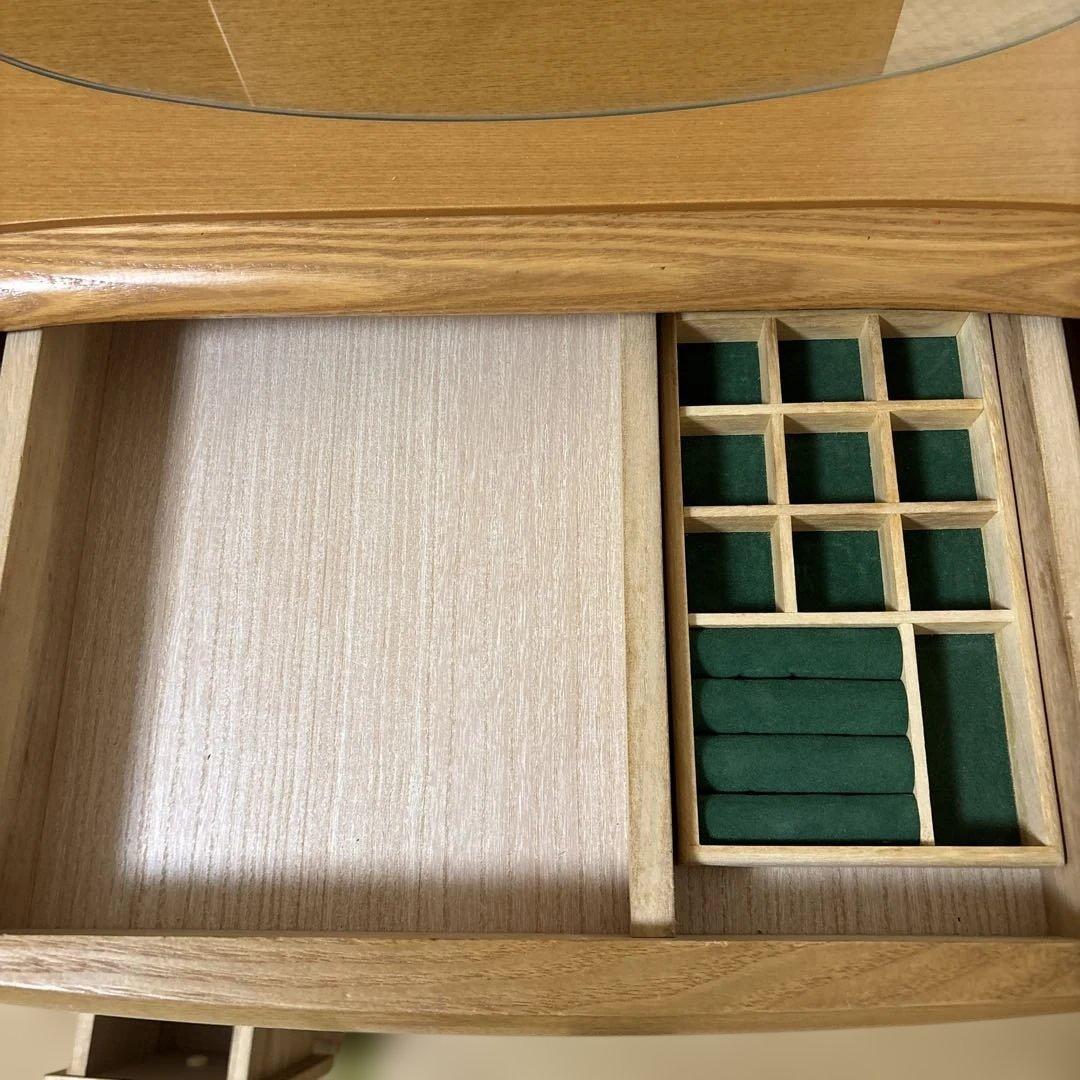 木製重ねて折りたたむ三面鏡ドレッサー　椅子を別出品しています