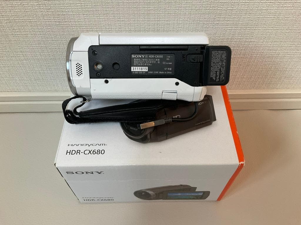 SONY HDR-CX680ホワイトフルHD ビデオカメラ 光学30倍 64GB