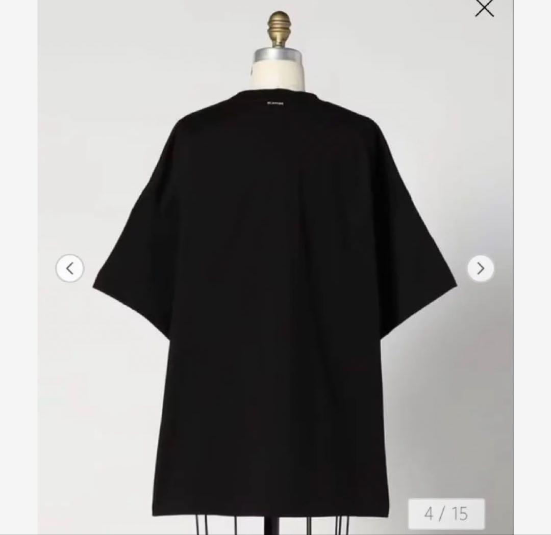 BLAMINK ネイビー クルーネックオーバーサイズ Tシャツ