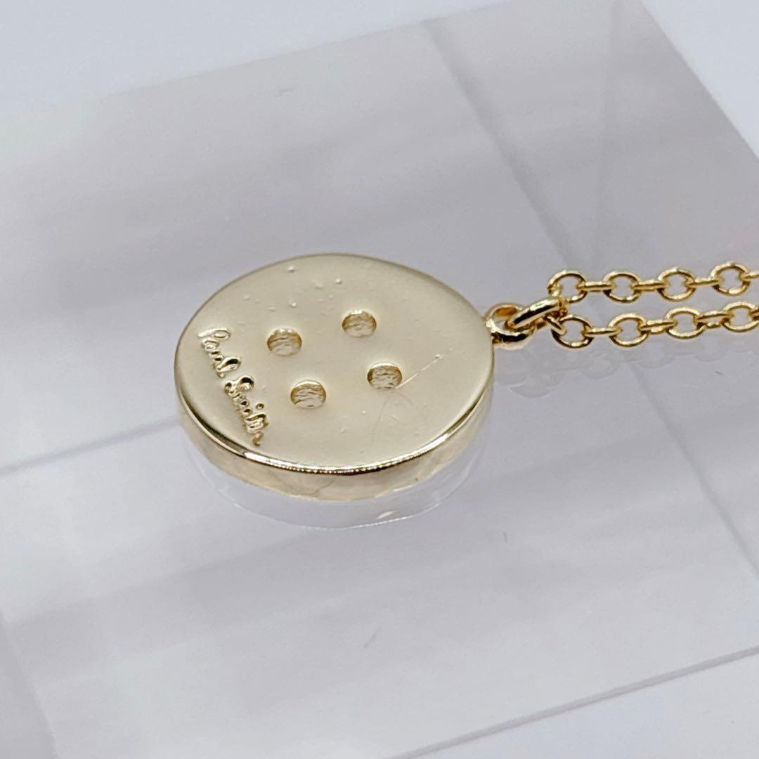 【美品】 Paul Smith ボタン ネックレス マルチストライプ ゴールド