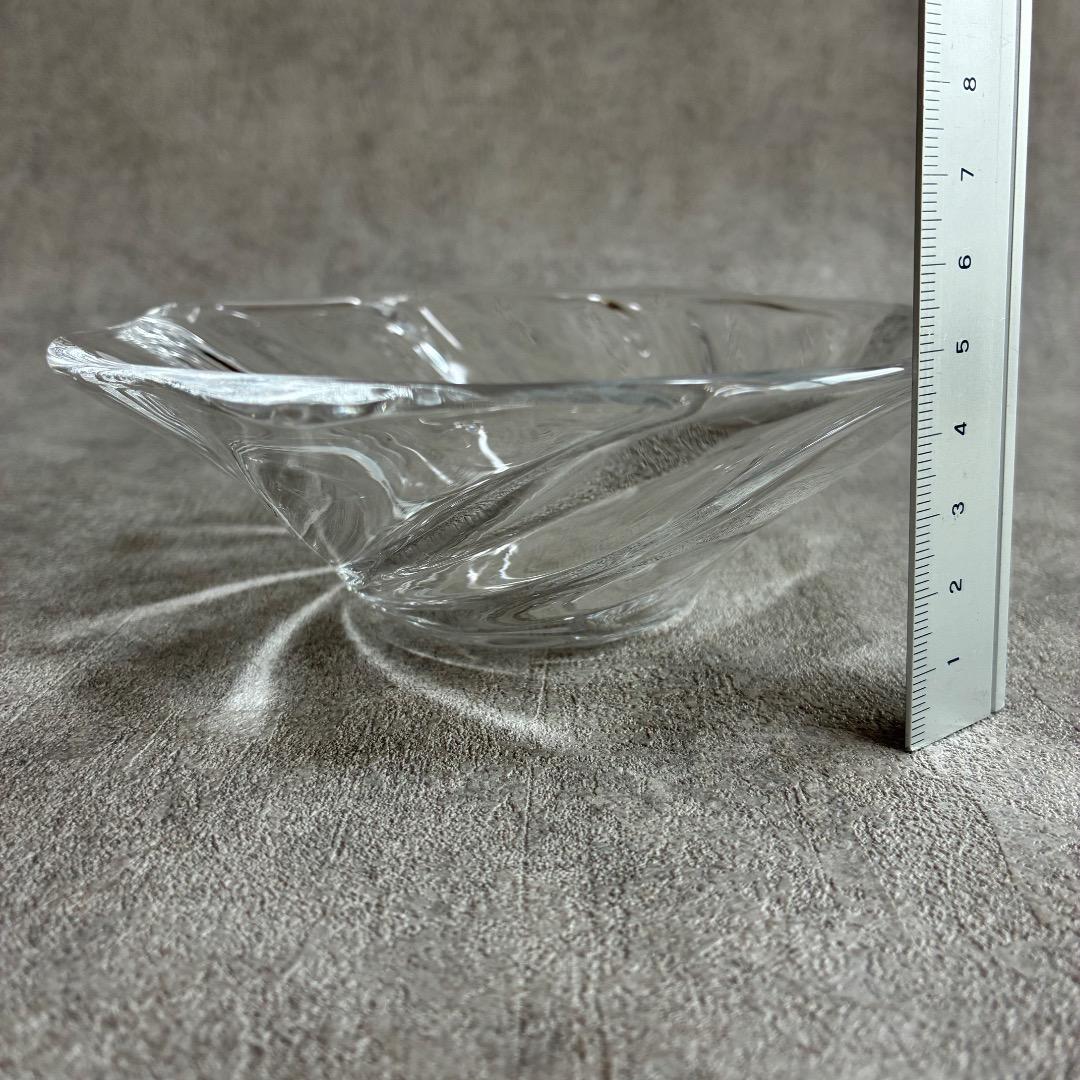 ガラス作家・河上智美 ねじり皿 13.5cm×5cm 2枚