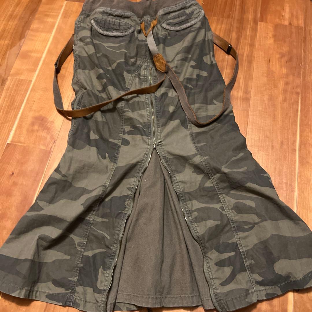 【希少】ジップ　マーメイド　迷彩柄ロングスカート G.O.A ゴア