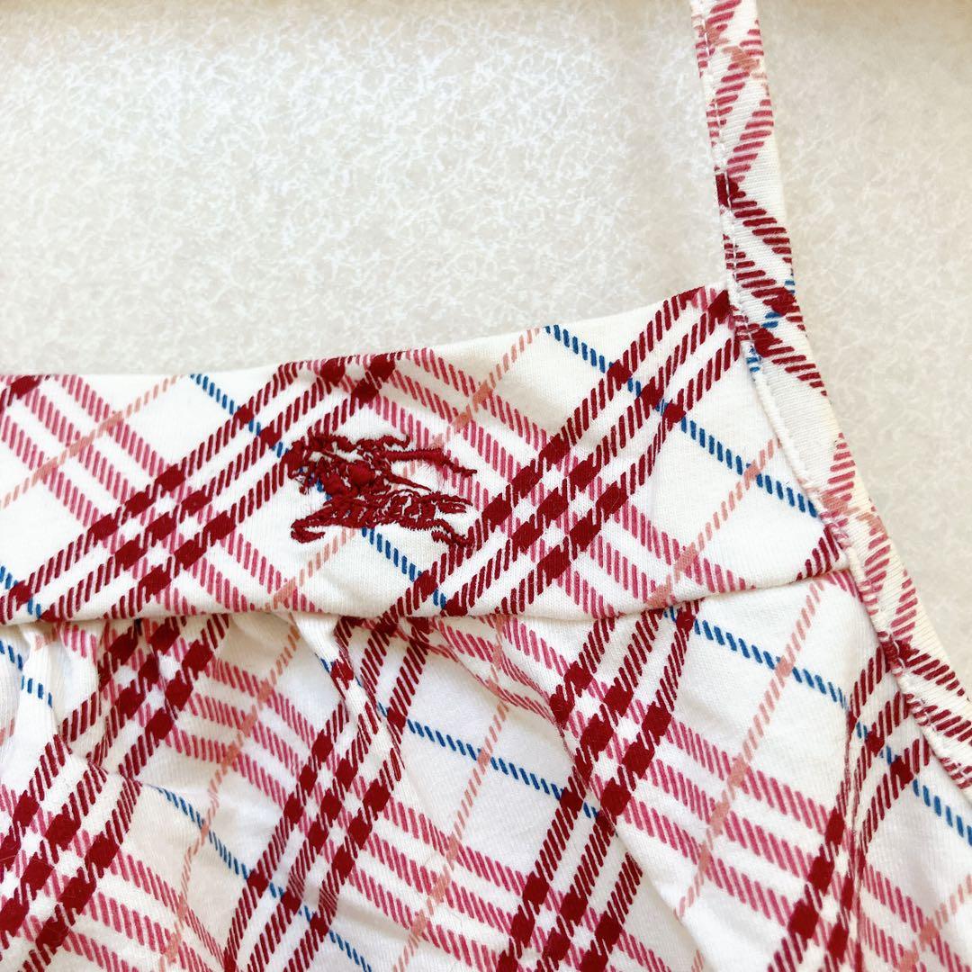 バーバリー　キャミソール　バッククロス　ノバチェック　ホース刺繍　y2k