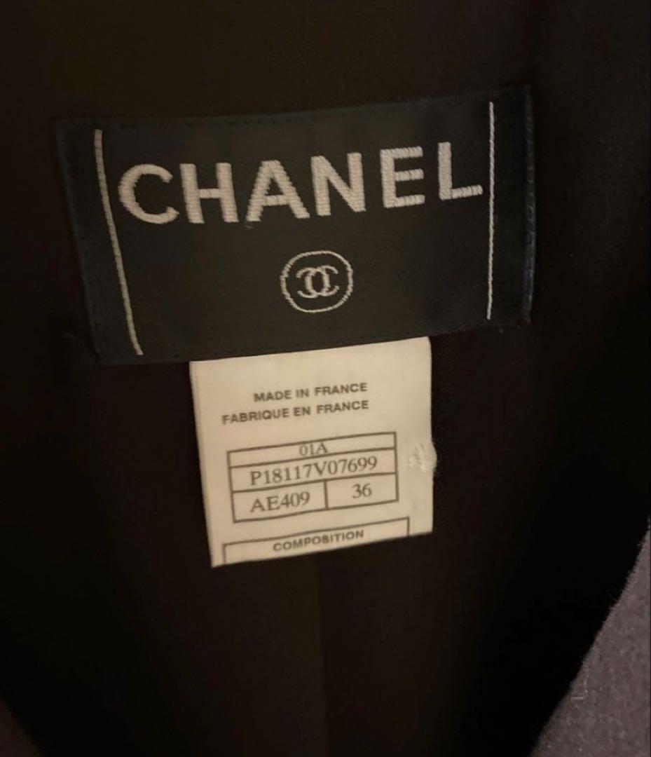 CHANEL ダークブラウン カシミヤハーフ 36