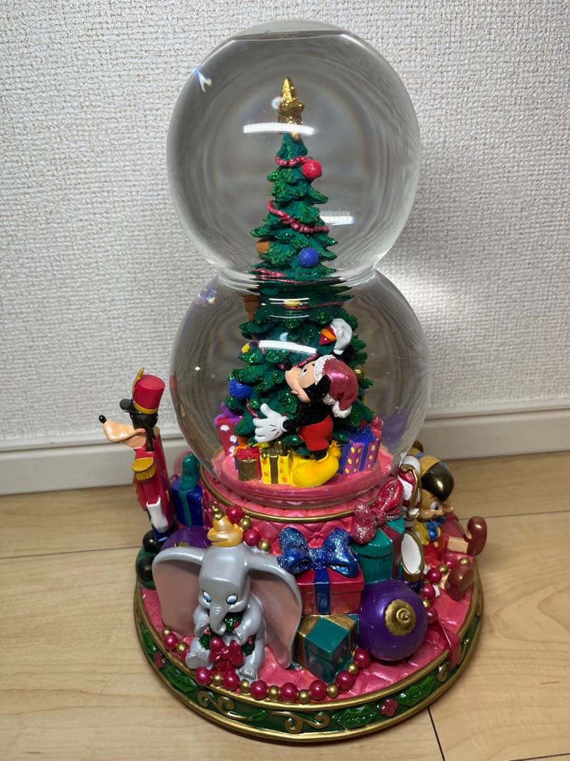 ミッキー ミニー クリスマス スノードーム オルゴール