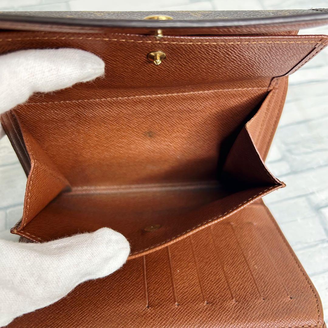 極美品　63 ルイヴィトン 三つ折り財布　モノグラム oq4
