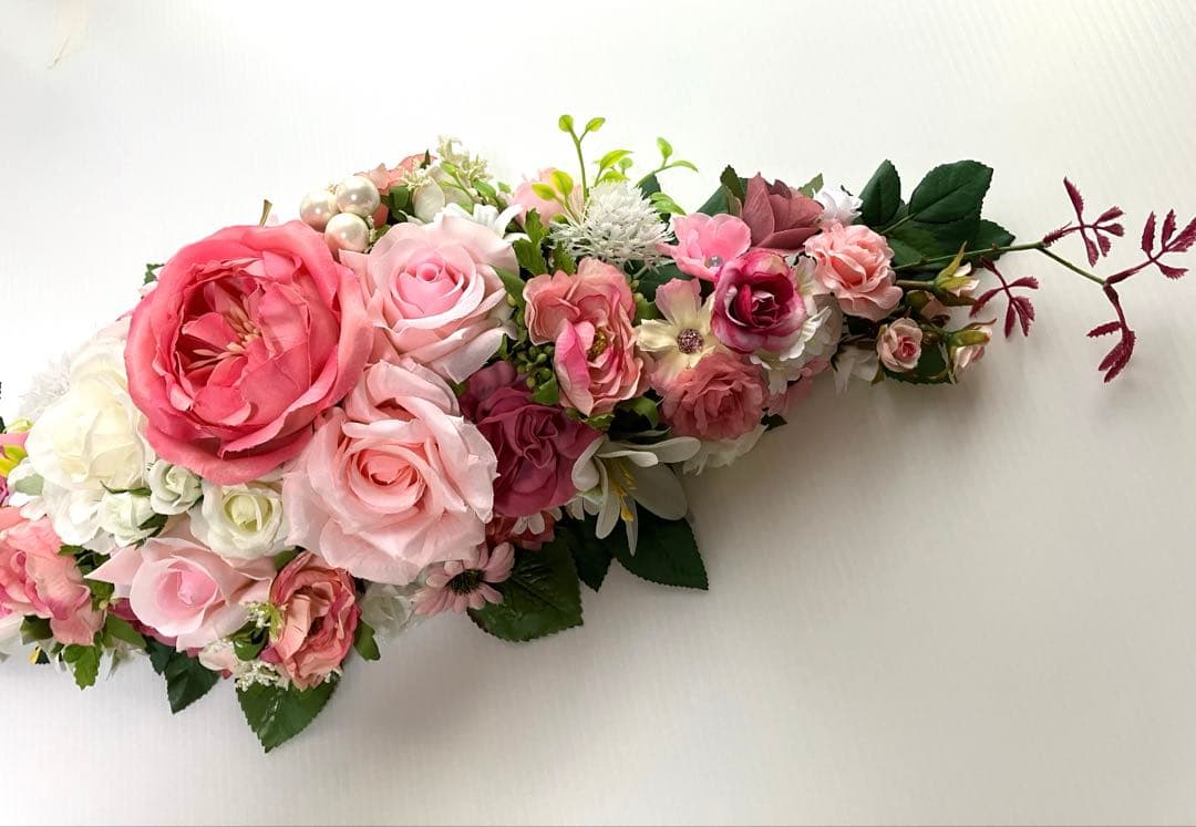 koroです♪【置き型アレジメント】ピンクの薔薇❤️