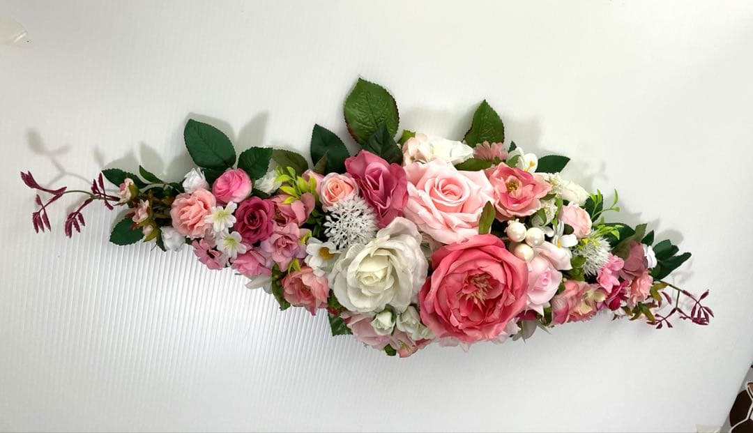 koroです♪【置き型アレジメント】ピンクの薔薇❤️