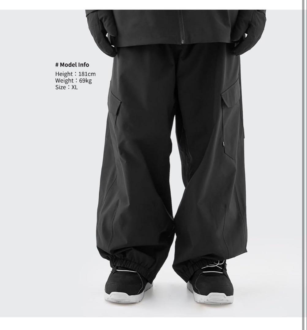 ブラックスノーボードパンツ