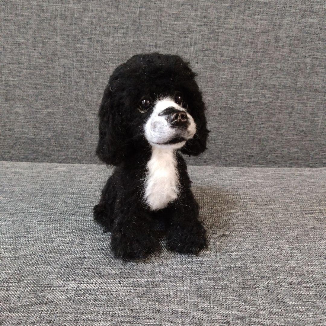 トロマ　羊毛フェルト＋毛糸　アメリカンコッカースパニエル　ハンドメイド　犬