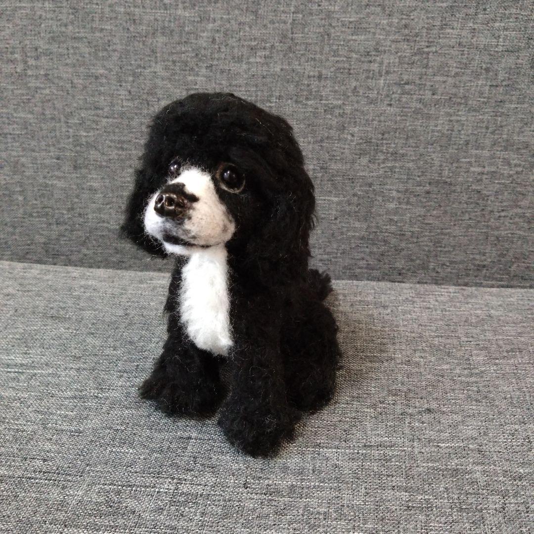 トロマ　羊毛フェルト＋毛糸　アメリカンコッカースパニエル　ハンドメイド　犬