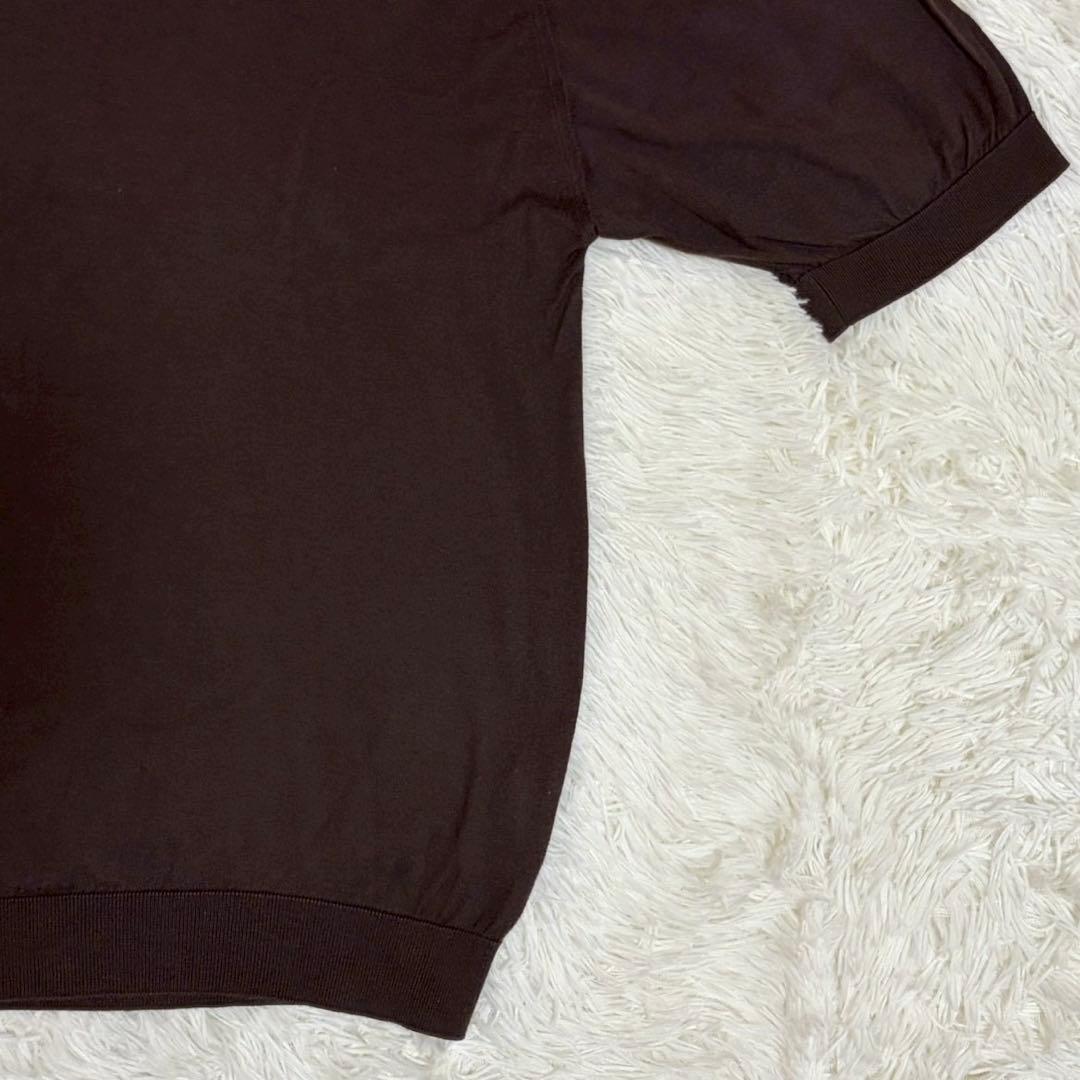 ジョンスメドレー シーアイランドコットン 30G ニットTシャツ ブラウン