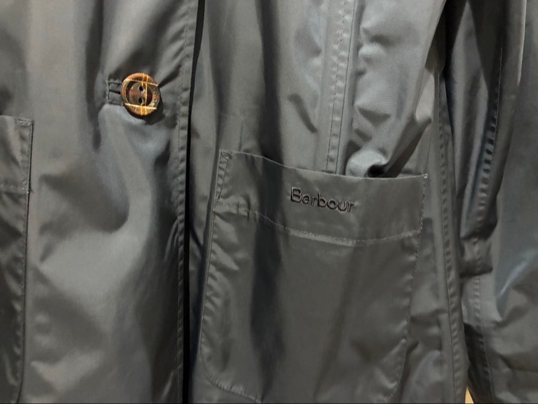 Barbour スプリングコート　リバーシブル　ネイビーとチェック柄