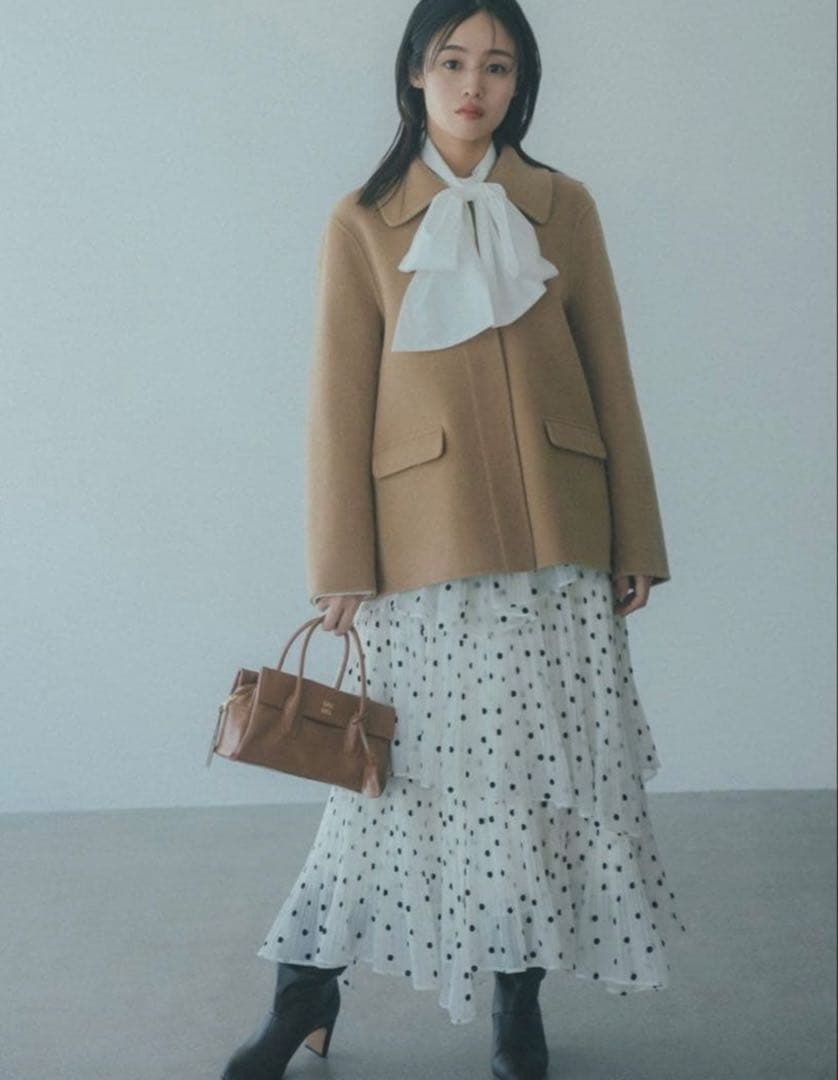 新品タグ付き Sustainableプリーツティアードロングスカート Sサイズ