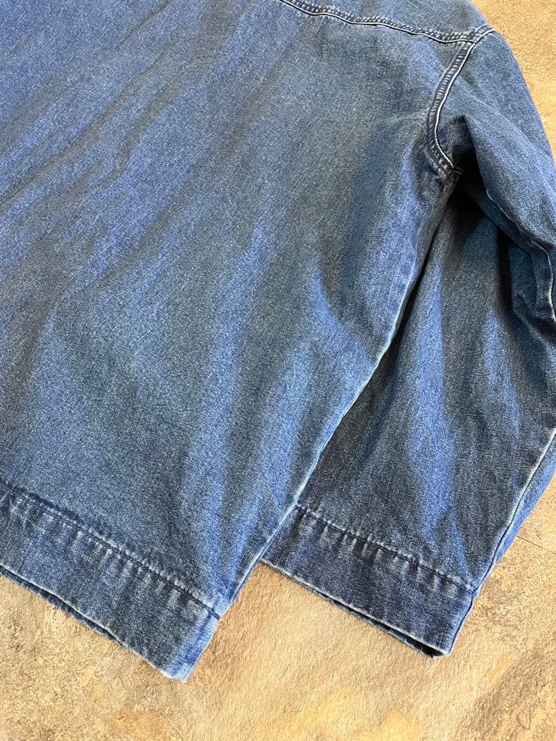 90s 白タグ Eddie Bauer エディーバウアー デニムカバーオール L