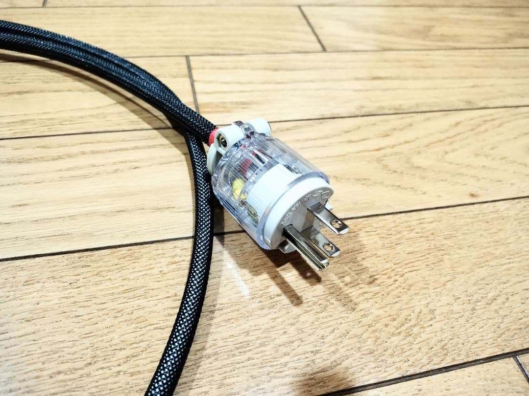 amormet装着 銅単線自作電源ケーブル 約1.5m