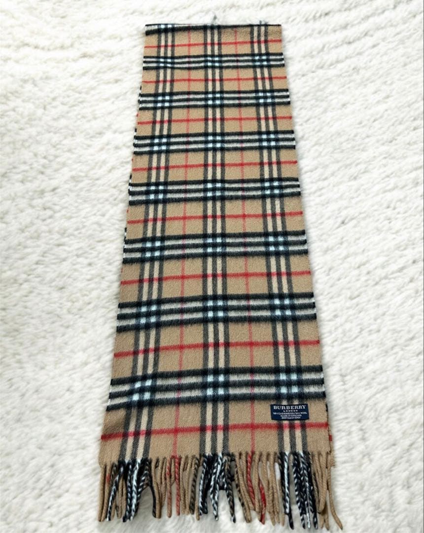 BURBERRY バーバリー カシミヤ50%ウール50%マフラー ノバチェック