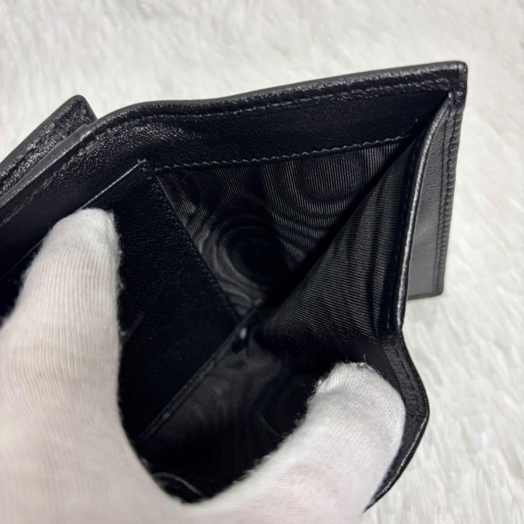 ✨極美品/付属品完備✨ グッチ 三つ折り財布 バンブー マーモント ダイアナ 黒