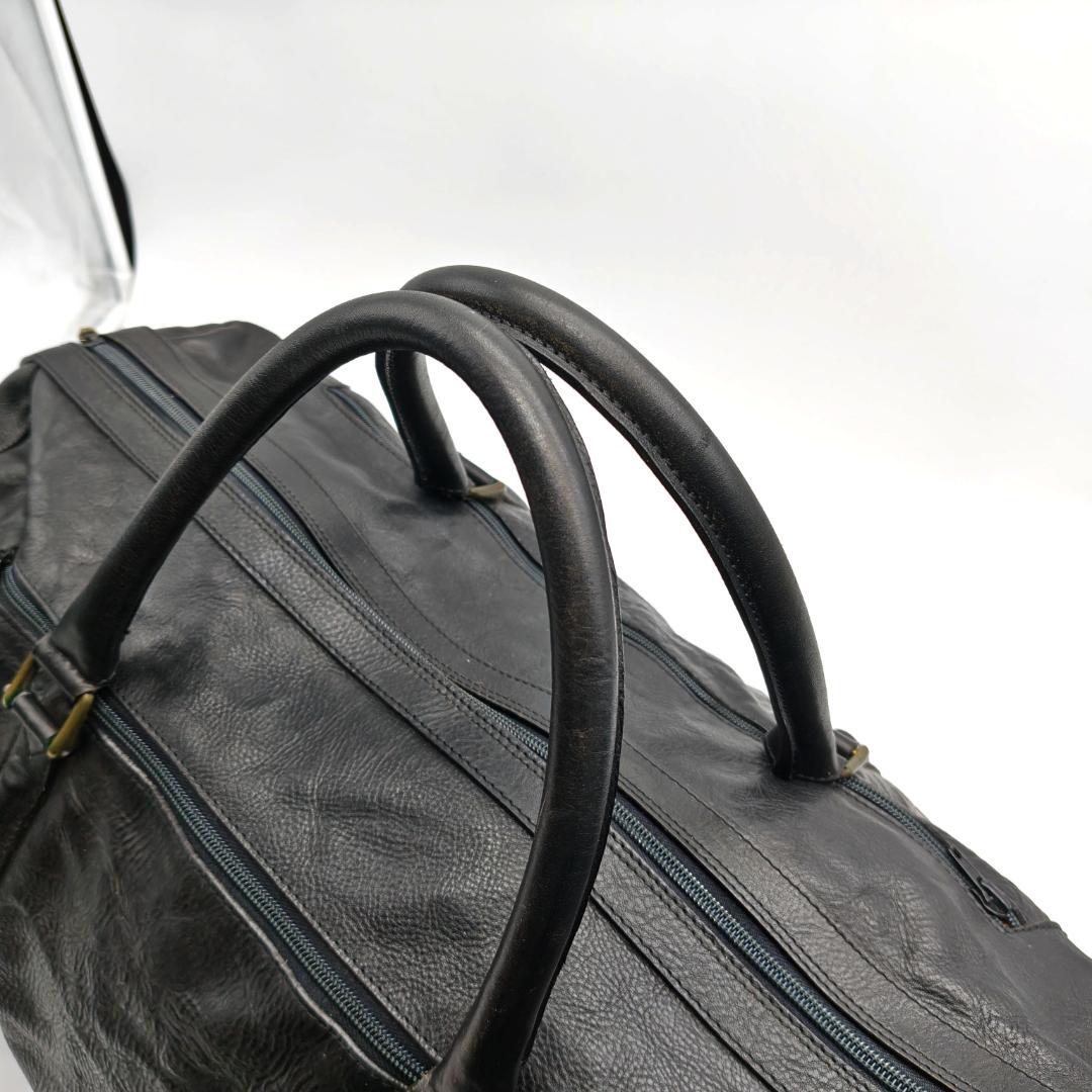BALLY ボストンバッグ 2way オールレザー ブラック 大容量 本革