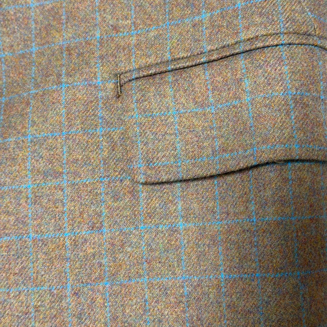 Paul Smith カシミヤ混 チェックジャケット 42 裏地ヨット柄 1B