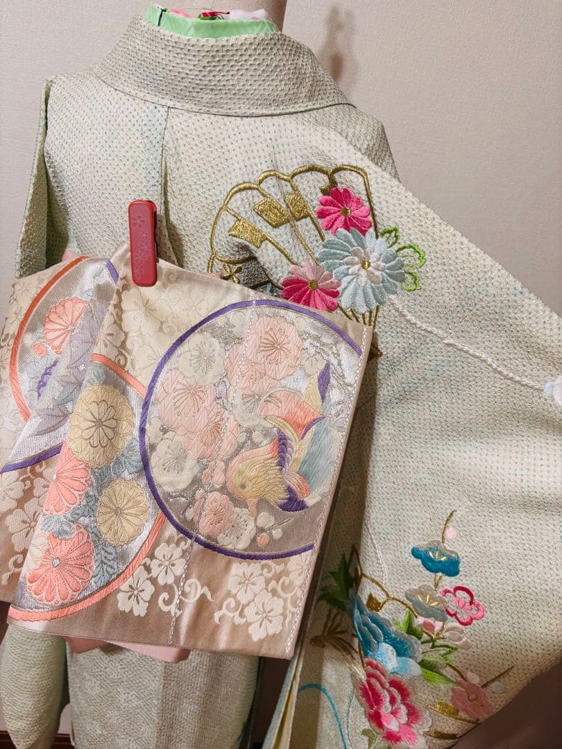 激安‼️限定価格‼️ 花柄刺金繍 全絞りフルセット