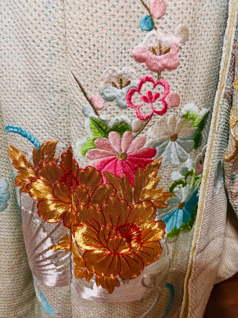 激安‼️限定価格‼️ 花柄刺金繍 全絞りフルセット