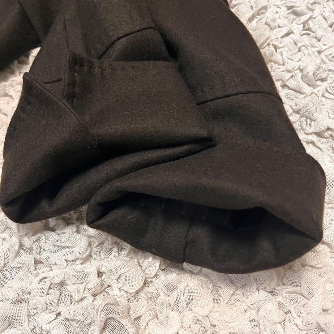 美品【レリアンLeilian】アンゴラ 混 ロングコート 焦げ茶 ブラウン