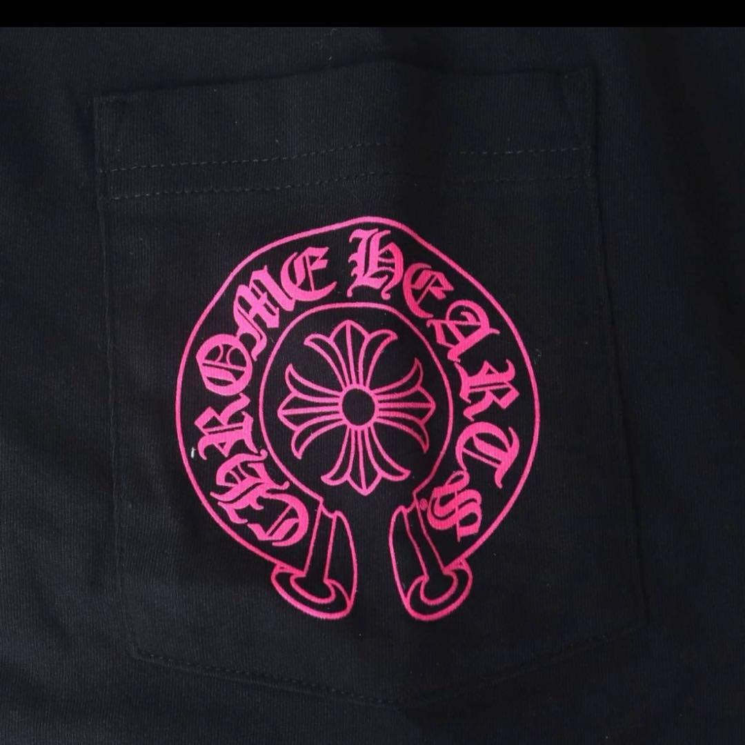 希少レアクロムハーツ黒ピンクホースシュー半袖Ｔシャツ 付属品　Mサイズ　新品