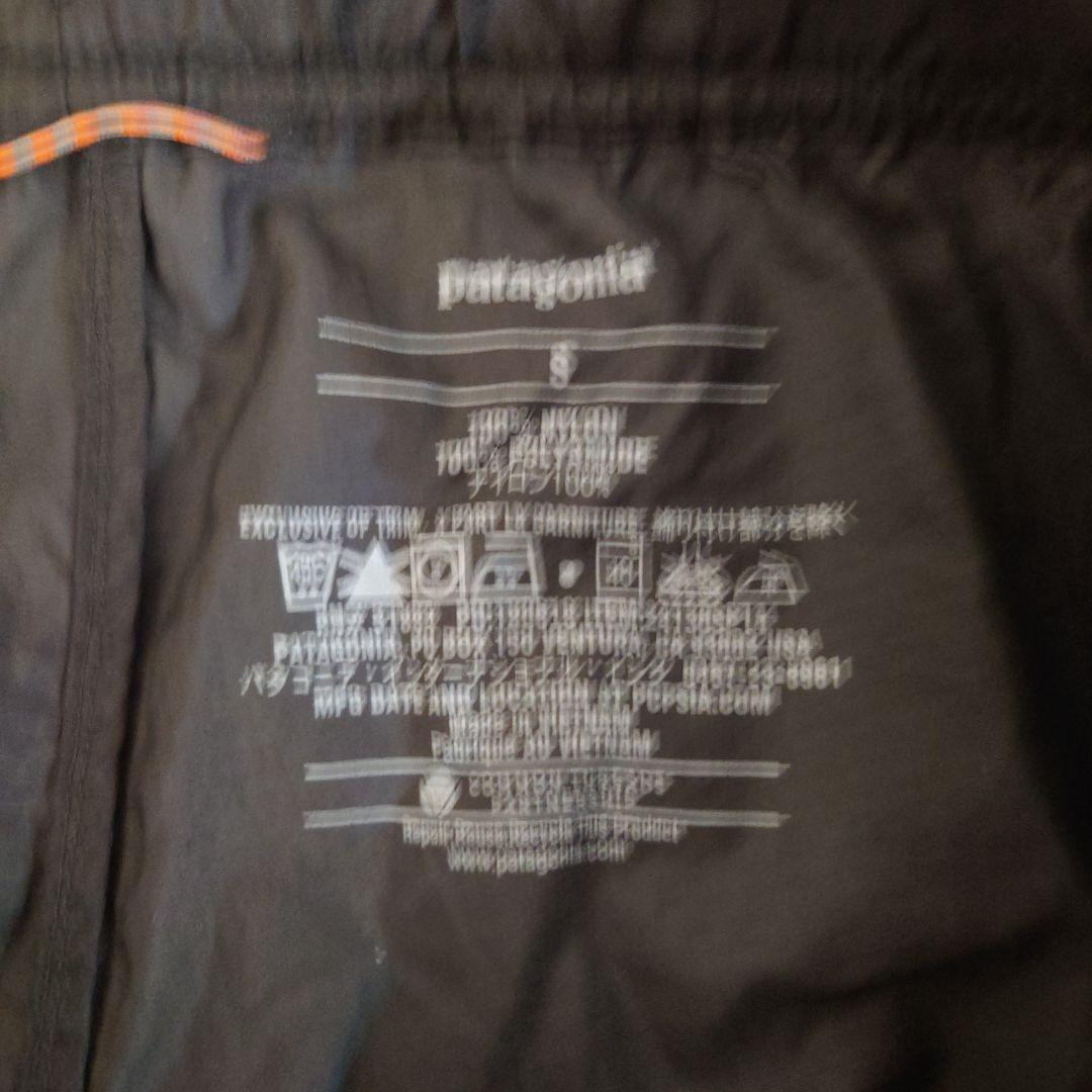 patagonia ブラックナイロンパンツ Sサイズ