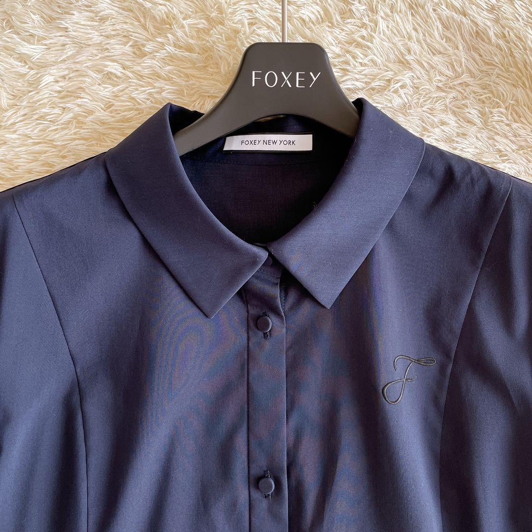 完売品✨ FOXEY NEW YORK ワンピース アイリーン 洗える ネイビー
