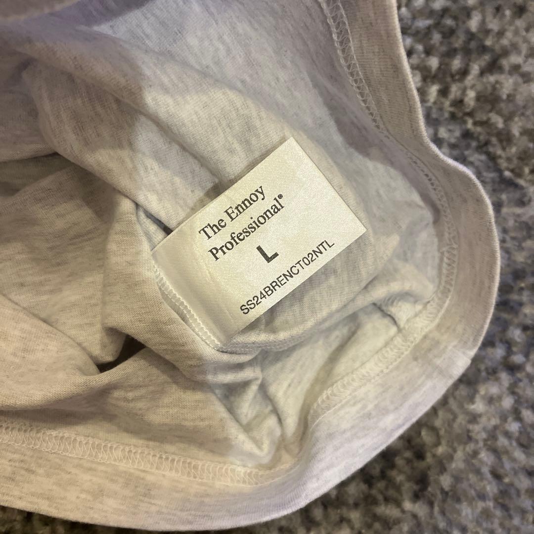 ennoy Tシャツ Ash gray Lサイズ 胸ロゴ